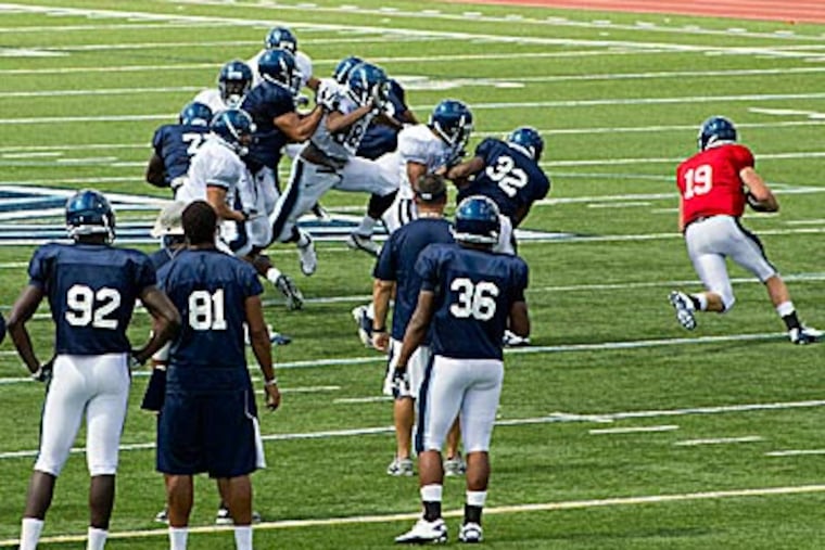 Villanova looks to improve on last year's 2-9 record. (Luis Fernando Rodriguez/Staff Photographer)