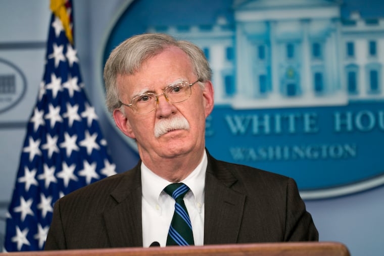 FILE — John Bolton, then the White House national security adviser, speaks to reporters during a briefing at the White House in Washington, Nov. 27, 2018. Bolton plans to plead guilty to a count of illegal retention of classified information, which could result in a fine and possibly prison time of up to five years.