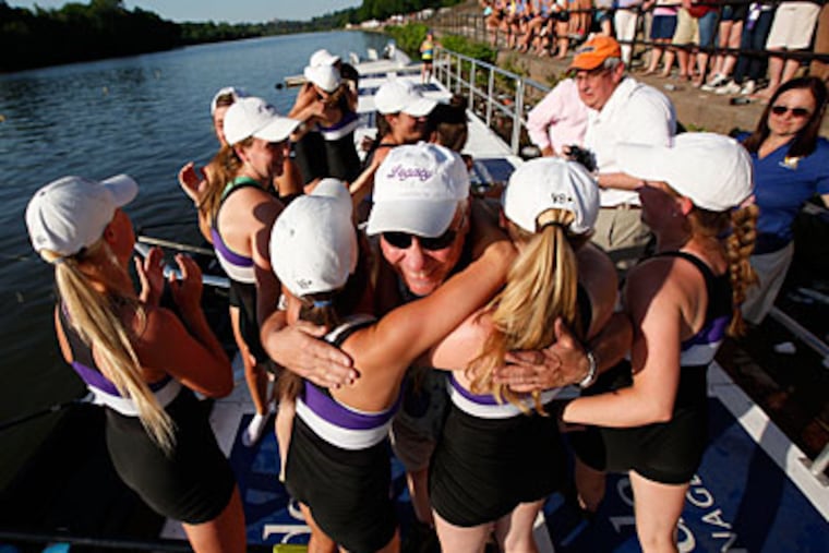 "They did a great job of living up to the expectations they put on themselves," varsity eight coach Mike McKenna said. (David Swanson/Staff Photographer)