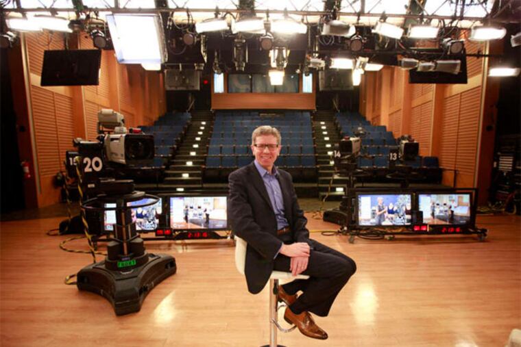 Mike George, president and CEO of QVC Inc., in the studio in West Chester. (David Swanson / Staff Photographer)