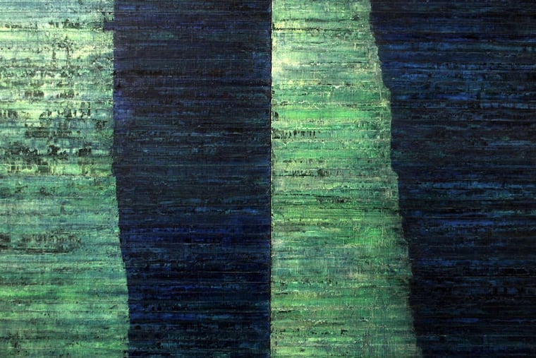 Michael Morrill's two "Dawn and Dusk" series were inspired by Galileo's moon drawings.