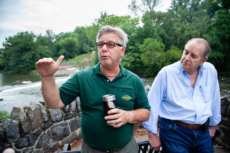 Jim Shanahan, left, and H. Hunter Lott III, are co-founders of Brandywine Shad 2020, an organization working to remove dams from the Brandywine River to restore Shad migration.