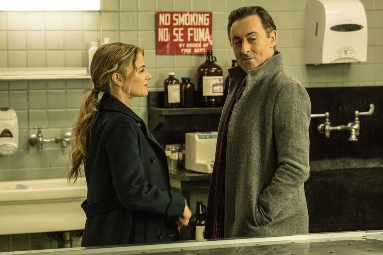 Bojana Novakovic and Alan Cumming in a scene from “Instinct,” premiering Sunday on CBS.