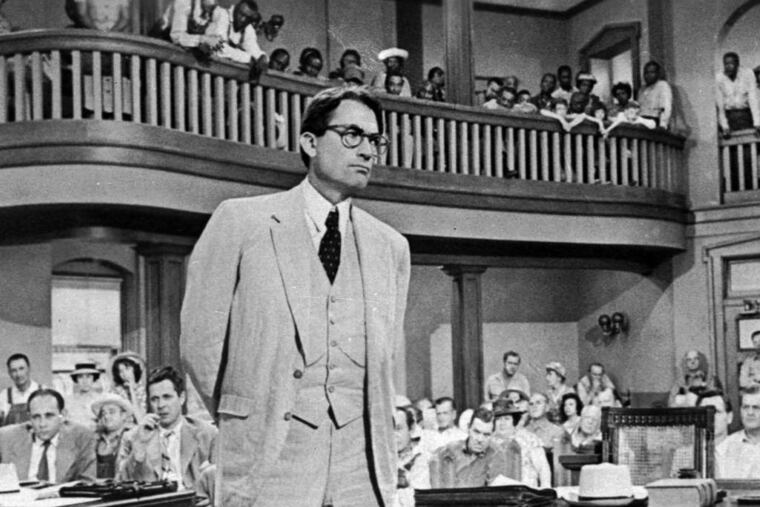 Gregory Peck memorably portrayed attorney Atticus Finch in the movie version of "To Kill a Mockingbird."