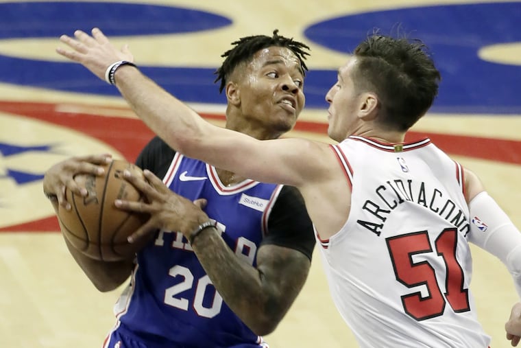 Will the Sixers trade second-year guard Markelle Fultz (left)?