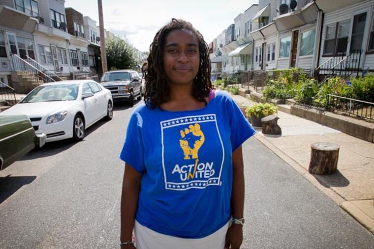 Kia Hinton a resident of the 5600 block of Belmar Terrace in southwest Philadelphia as seen on Tuesday, August 27, 2013. ( ALEJANDRO A. ALVAREZ / STAFF PHOTOGRAPHER )
