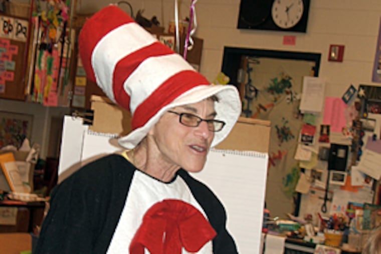 The afternoon students asked Hymerling to put on her “Cat in the Hat” costume and read them a book, so she obliged.