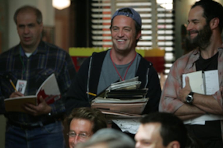 Matthew Perry (center) played script writer Matt Albie.