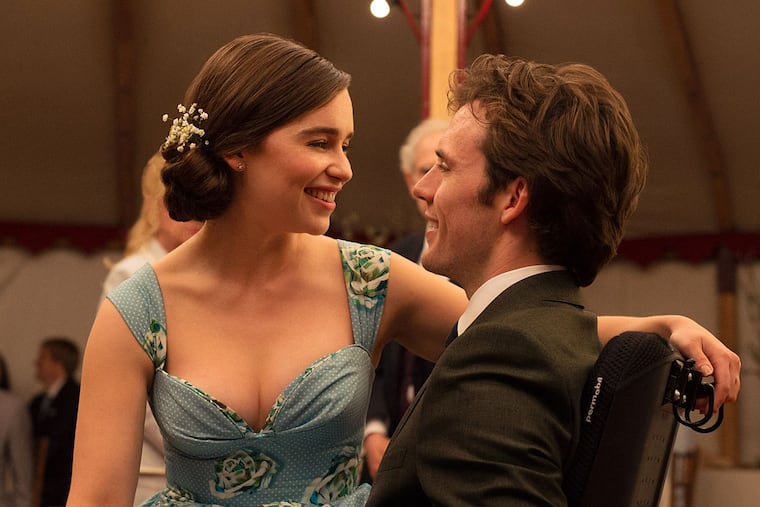 Emilia Clarke plays caretaker to Sam Claflin's quadriplegic in "Me Before You," which milks the pathos - and the comedy, too.