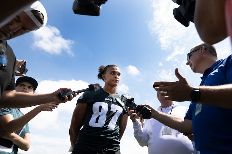Eli Stowers has had high hopes placed upon him by those who wish him to become the Eagles' next tight end star.
