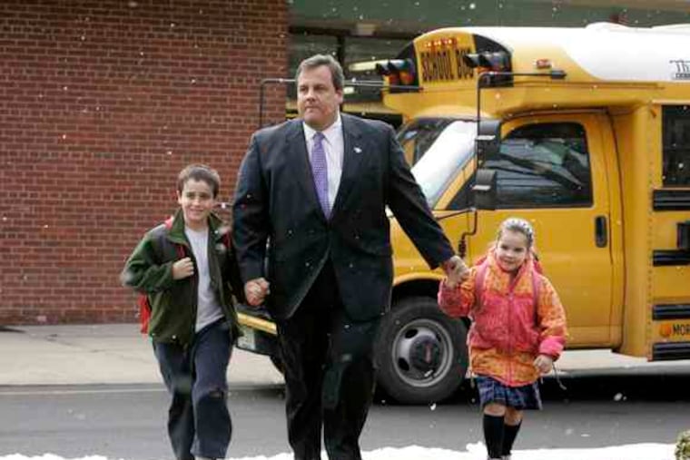 Christopher Christie, with his children in Morristown, N.J., will have to "demonstrate he's up to the task," one analyst said.