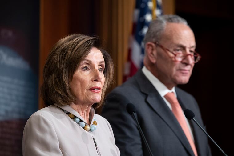 House Speaker Nancy Pelosi, of California and Senate Minority Leader Chuck Schumer of N.Y.
