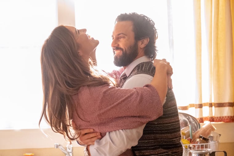 Mandy Moore, left, as Rebecca and Milo Ventimiglia as Jack in the series "This Is Us." (Ron Batzdorff/NBC/TNS)