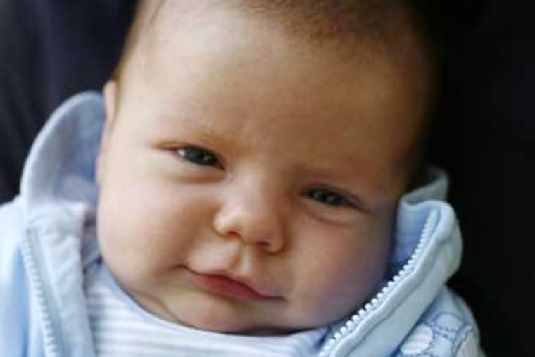 Nicholas Simon had jaundice on the third day of life, a bilirubin count that was high but nothing unusual. (Eric Mencher / Staff Photographer)