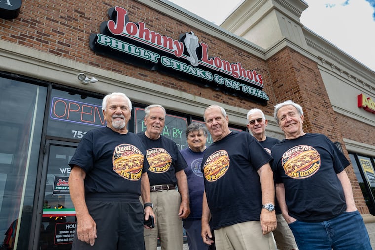 At Marlton's Johnny Longhots on Sept. 18, 2026, are (from left): Ralph DiSibio, 85, Bob McDermott, 83, Gary Mazzucco, 78, Paul Ferretti, 79, John DeSilvio, 74, and Mike Mouber, 79.