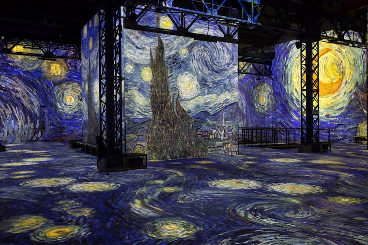 "Van Gogh, Starry Night" at Carrieres de Lumieres in Les Baux-de-Provence, France, March 2019 to January 2020.