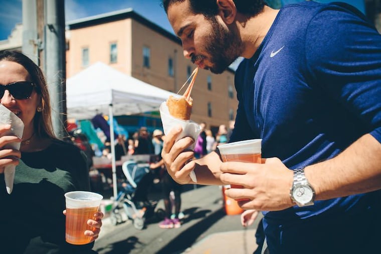 The 50+ vendors at Manayunk StrEAT Food Festival will be hawking pizza, pierogi, meatballs, crab cakes, crepes, French toast and more on Sunday, April 19.