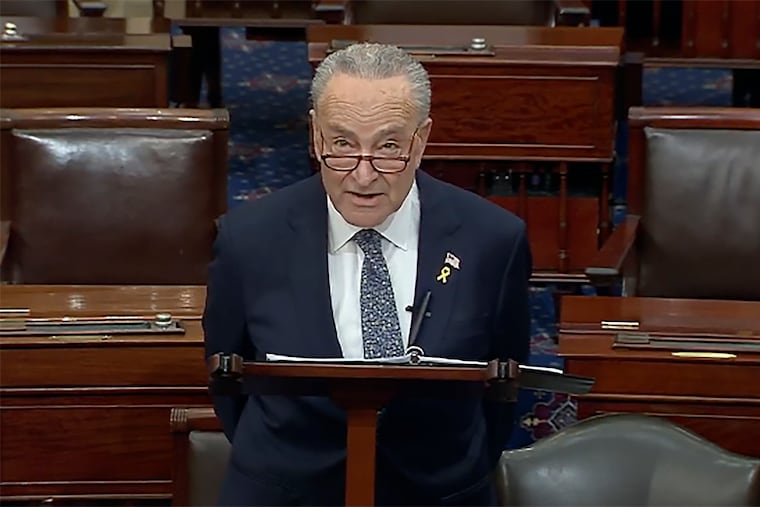 Senate Majority Leader Chuck Schumer, D-N.Y., is calling on Israel to hold new elections. Schumer says he believes Israeli Prime Minister Benjamin Netanyahu has "lost his way" amid the Israeli bombardment of Gaza and a growing humanitarian crisis there. Schumer is the first Jewish majority leader in the Senate and the highest-ranking Jewish official in the U.S.
