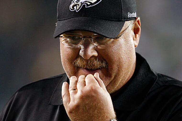 NBC's Al Michaels called Andy Reid "unflappable" during Sunday night's game. (David Maialetti/Staff file photo)