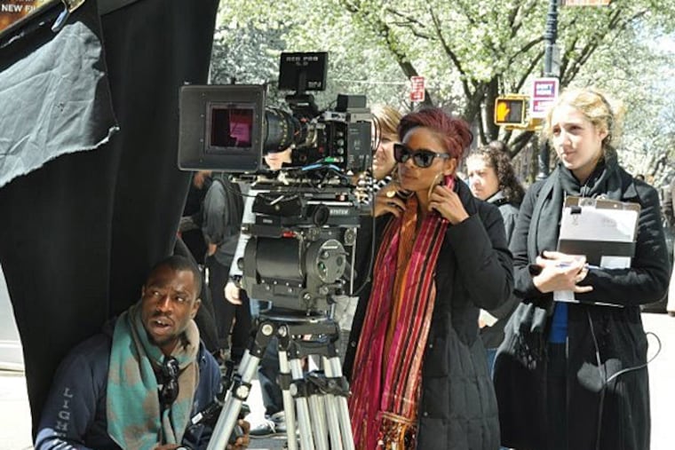 Nefertite Nguvu on set w/crew In the Morning. (Photo: Film In The Morning)