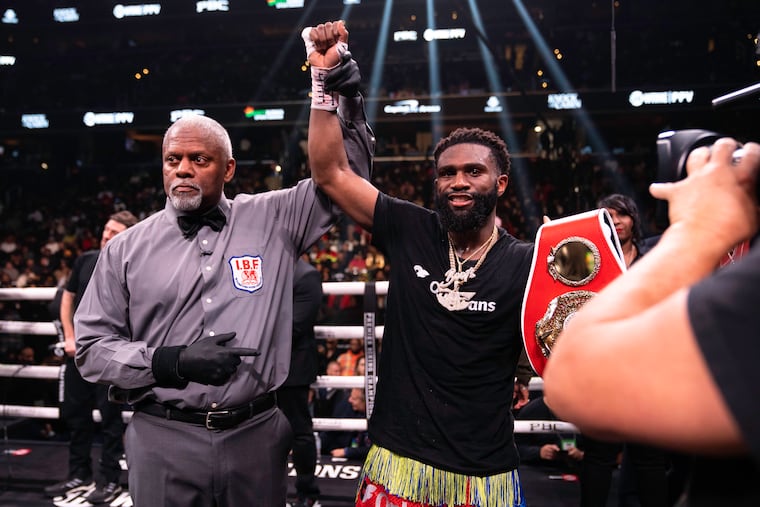 Jaron Ennis won the IBF's interim welterweight tile on Saturday with a unanimous decision win over Karen Chukhadzhian.