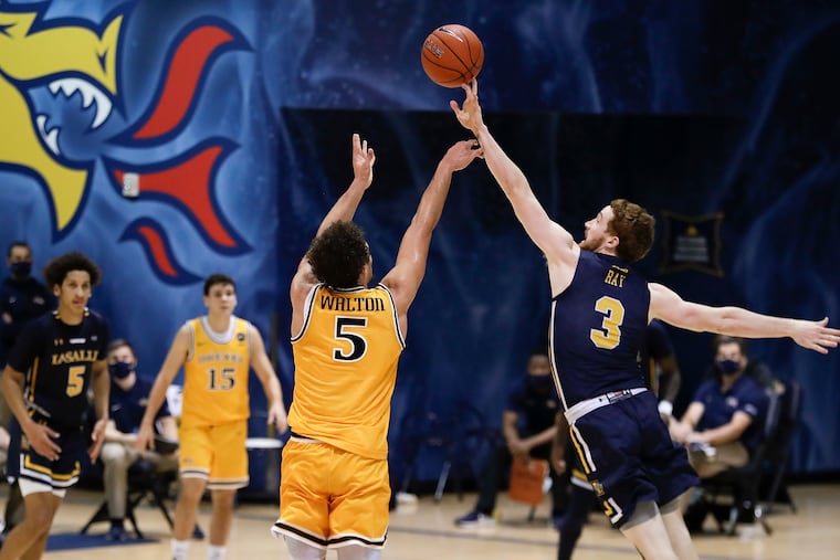 La Salle's Christian Ray, right, playing against Drexel on Dec. 12.