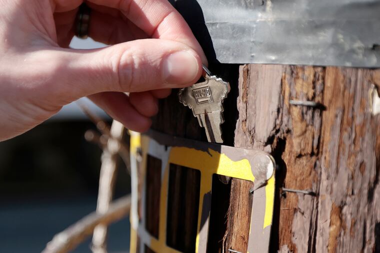 Eric the Puzzler hiding a key somewhere in Philadelphia on Feb. 29.