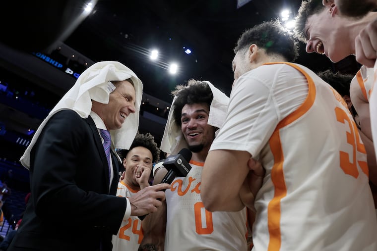 Tennessee’s Ja’Kobi Gillespie after Tennessee defeated Miami (Ohio) at Xfinity Mobile Arena in Philadelphia on Friday.