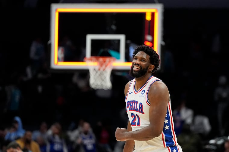 Saturday’s win against the Charlotte Hornets extended Joel Embiid’s streak of 30-point games to 20.