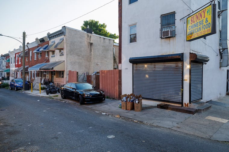 Four people were shot on the 2300 block of North Lambert Street late Thursday.