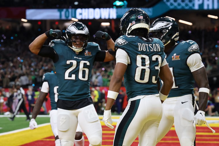 Eagles running back Saquon Barkley said last year's team was one of the top five of all time.