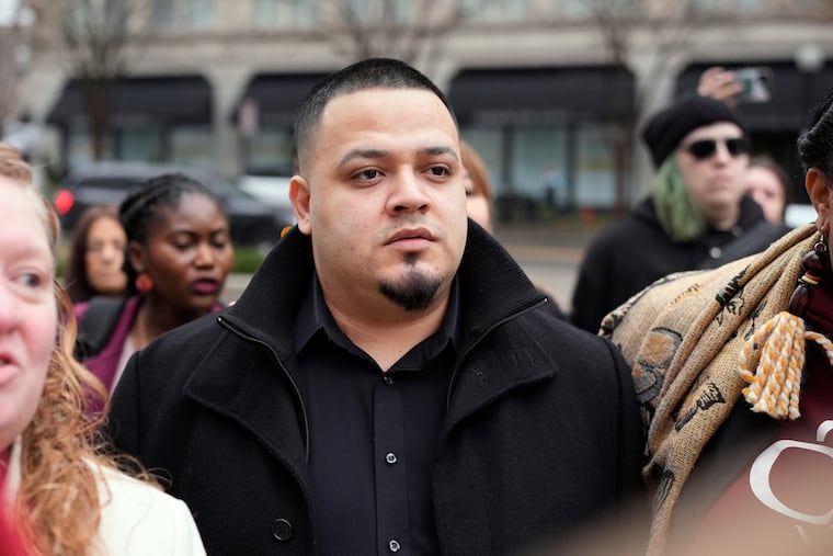 Kilmar Abrego Garcia arrives at the federal courthouse, Feb. 26, 2026, in Nashville, Tenn. The Justice Department is trying tom revive a criminal case against him thrown out by a judge in May.