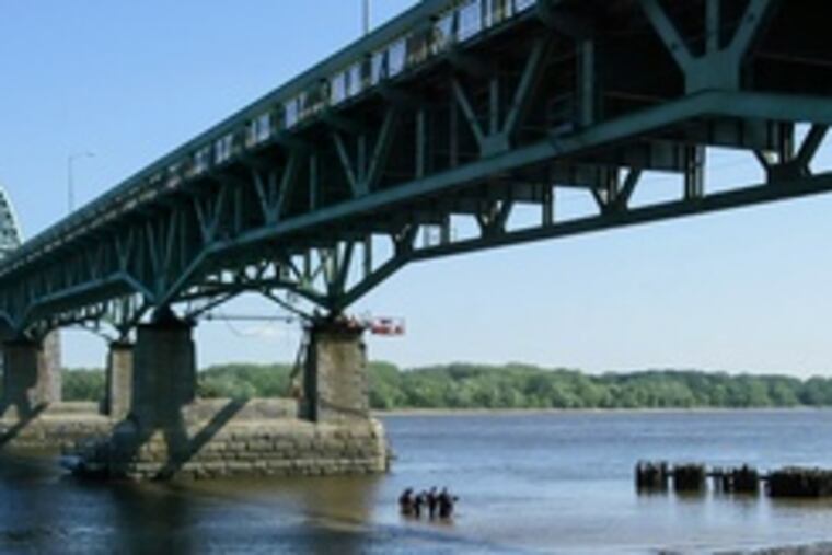 The Tacony-Palmyra Bridge, sections of which use a steel-arch truss, is rated as "structurally deficient."