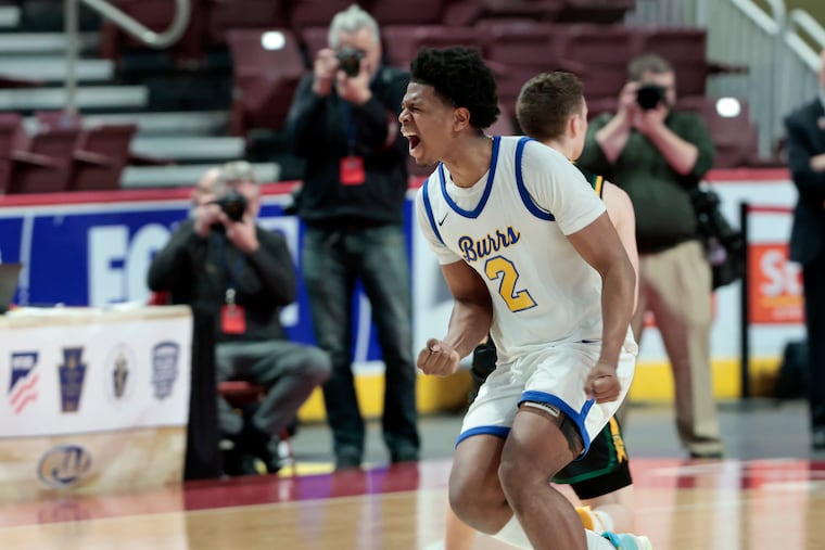 West Catholic's Zion Stanford celebrates a play.