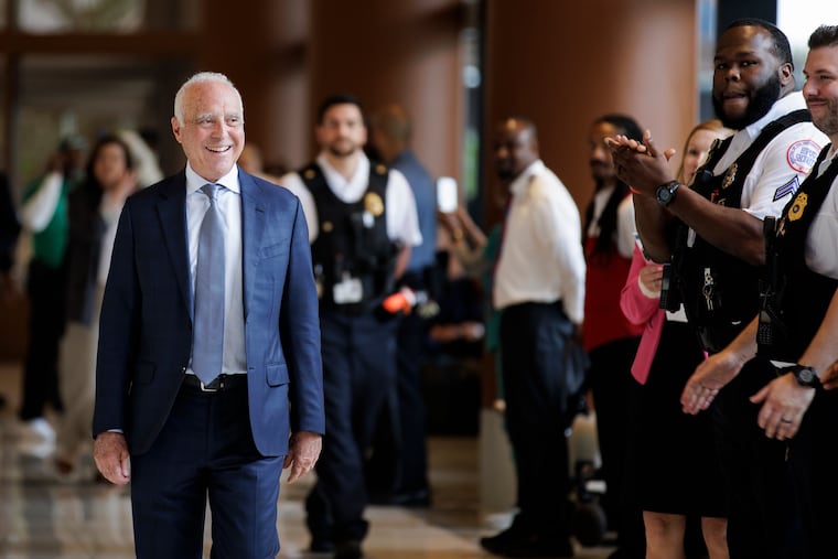 Eagles owner Jeffrey Lurie arrives an event announcing the Lurie family’s $50 million donation to CHOP and Penn to create the Lurie Autism Institute at the Hospital of the University of Pennsylvania in June 2025.