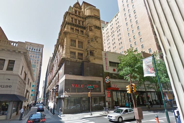 The Hale Building at Chestnut and Juniper Streets was built in 1887. Architect Willis G. Hale used every trick in his book in designing it. (Courtesy: Athenaeum of Philadelphia)