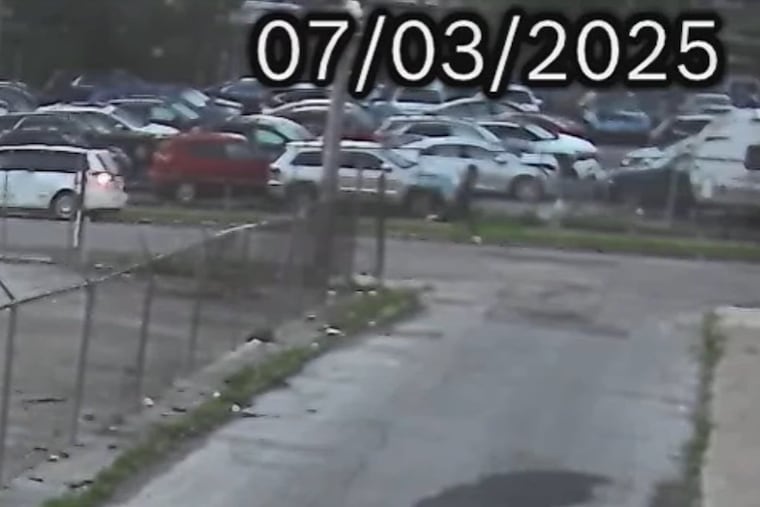 Screenshot from video released last year of a suspect running from a minivan that was used in the shooting death of 19-year-old Michael Allen on July 3.