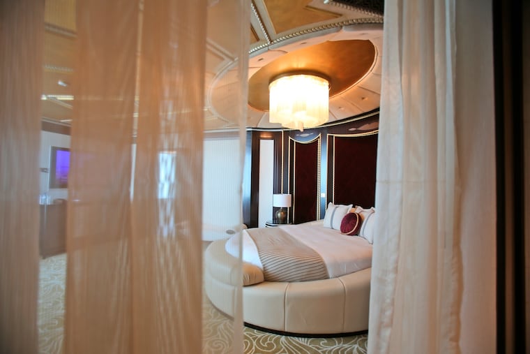 FILE- This May 19, 2014, file photo shows the master bedroom in the Abu Dhabi Suite at the St. Regis in Abu Dhabi, United Arab Emirates. Investigators believe hackers working on behalf of China’s main intelligence agency are responsible for a massive data breach involving the theft of personal information from as many as 500 million guests of the Marriott hotel chain, a U.S. official said Tuesday, Dec. 12, 2018. (AP Photo/Kamran Jebreili, File)