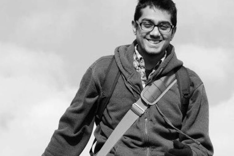 Jay Mohan, 26, a Temple film graduate, was killed Saturday while riding his bike. (Credit: Scribe.com)