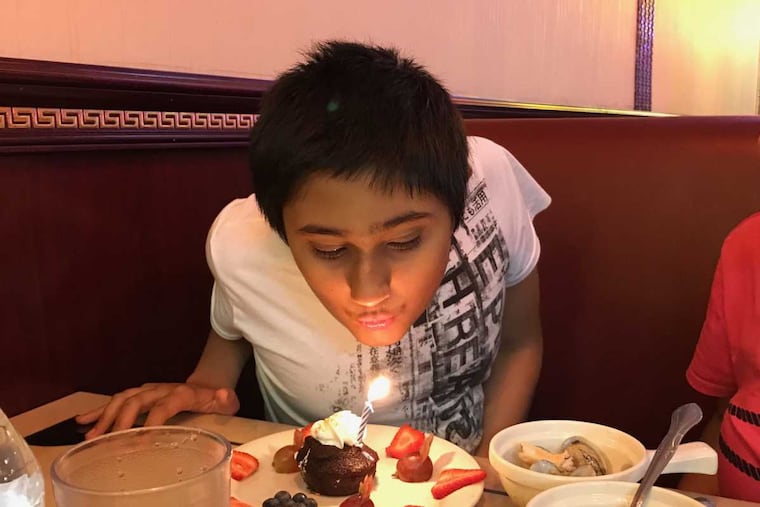 Areen Chakrabarti, celebrating a recent birthday, was declared brain dead at Children's Hospital of Philadelphia, which is seeking to remove him from life support.