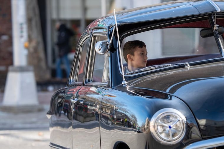 Matthew Anthony Pellicano, 9, playing a young Bruce Springsteen, films a scene for "Deliver Me from Nowhere" in Freehold. Their strained relations as Bruce grew up impacted the superstar's adulthood; their reconciliation seemed unlikely.