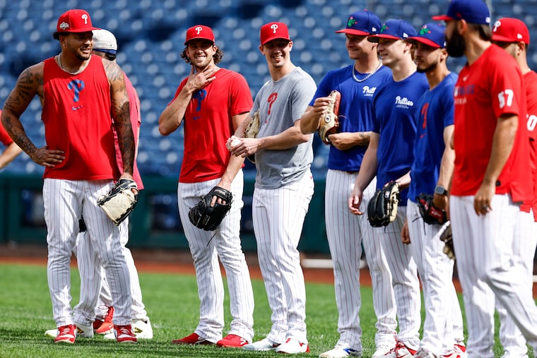 Phillies pitchers went through a workout at Citizens Bank Park on Tuesday.