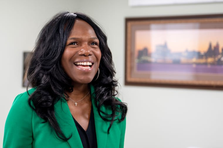 In this November file photo, physician Ala Stanford stands at the primary medical care center run by her Black Doctors Consortium at Riverview Wellness Village. She is running for Congress in the race to replace U.S. Rep. Dwight Evans.