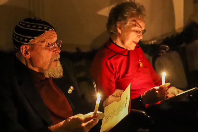 Rev. Green and his wife, Dolores, celebrate Christmas in 2022. They were married for 69 years.