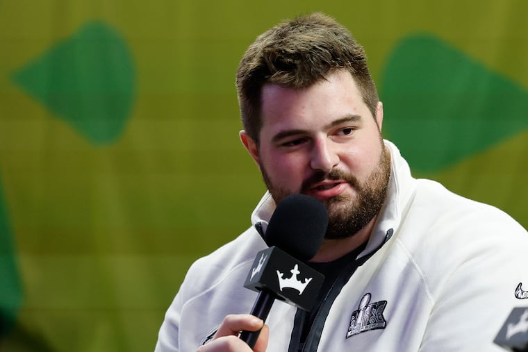 Eagles guard Landon Dickerson missed Wednesday's OTA session with an illness, he says.