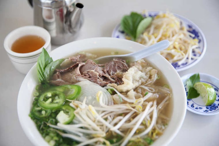 Pho with steak, flank, fatty brisket, tendon and tripe from South Philadelphia's Pho 75, which received the people's choice Supreme Slurp Award at the 2026 Tasties.