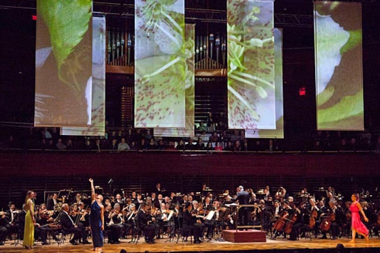 In a February performance of "The Rite of Spring" by the Philadelphia Orchestra, Stravinsky's score got an assist from video and an aerialist.