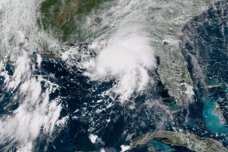 Gordon's cloud mass as it approaches Gulf coast.