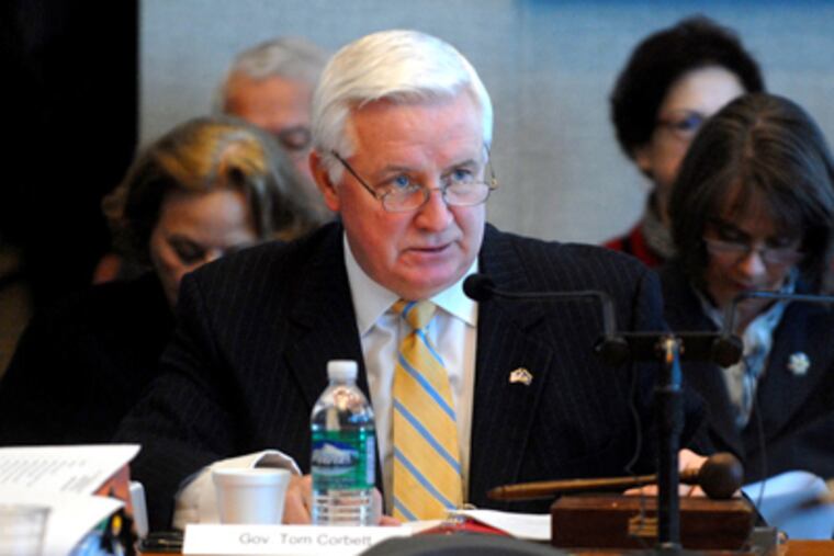 Students will pay more in Gov. Corbett's budget, while gas drillers get a pass from taxes. (Tom Gralish / Staff Photographer)