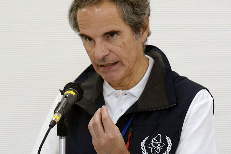 International Atomic Energy Agency Director General Rafael Grossi speaks during a news conference at Fukushima Daiichi nuclear power plant in Okuma, Fukushima pferfecture, Japan Wednesday, June 24, 2026.
